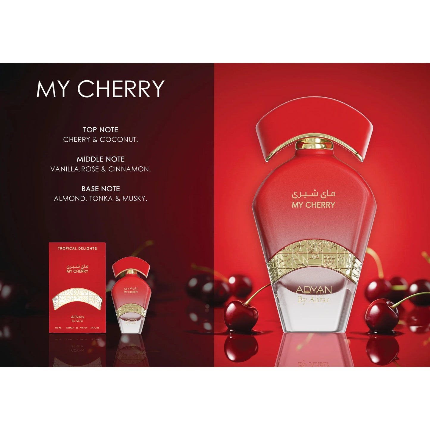 NEW! ADYAN by Anfar - My Cherry Extrait De Parfum for Women | Made in UAE